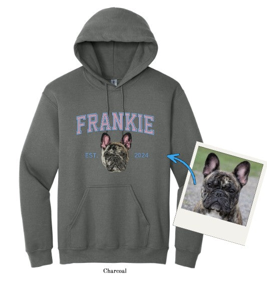 Hoodie personnalisé brodé – Portrait de ton animal de compagnie