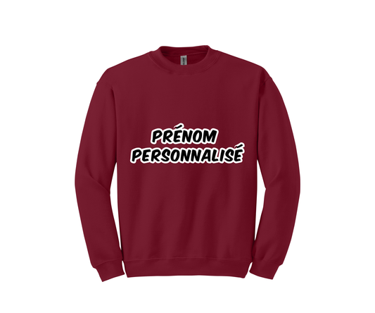Crewneck bourgeonne enfant – Prénom personnalisé