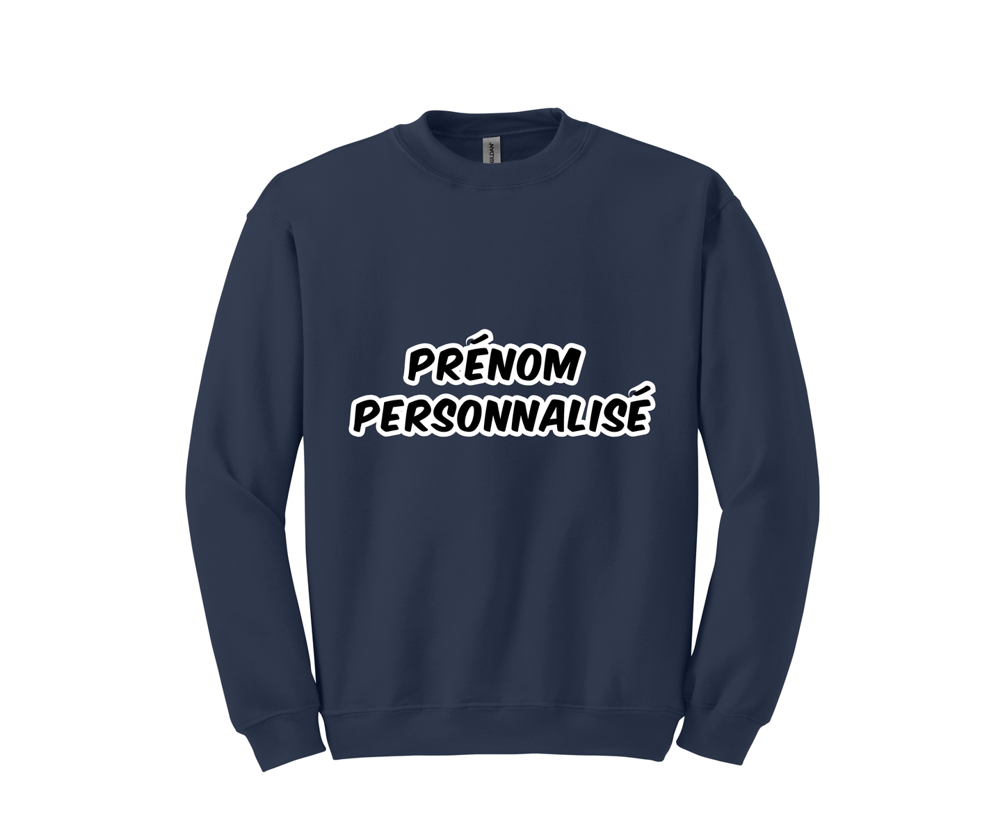 Crewneck bleu marin enfant – Prénom personnalisé
